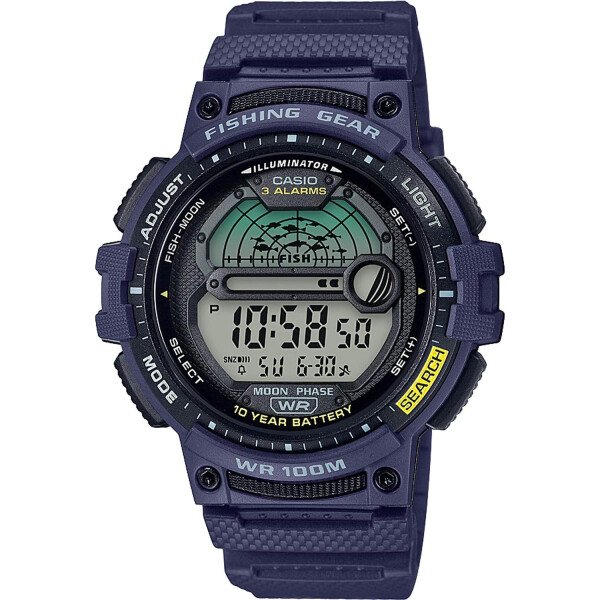 Casio Reloj de cuarzo con temporizador de pesca con correa de resina - Imagen 4