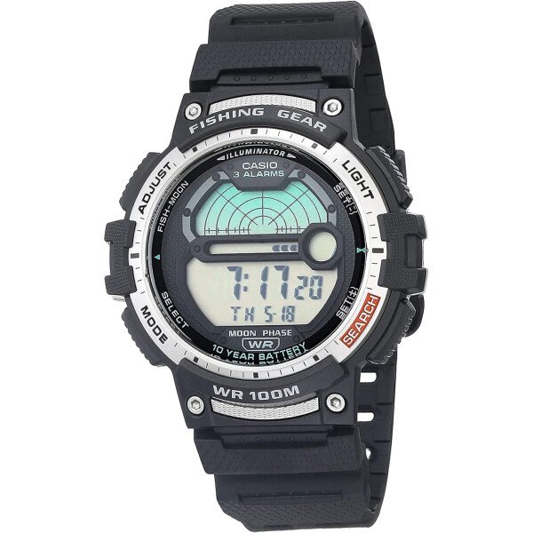 Casio Reloj de cuarzo con temporizador de pesca con correa de resina - Imagen 6