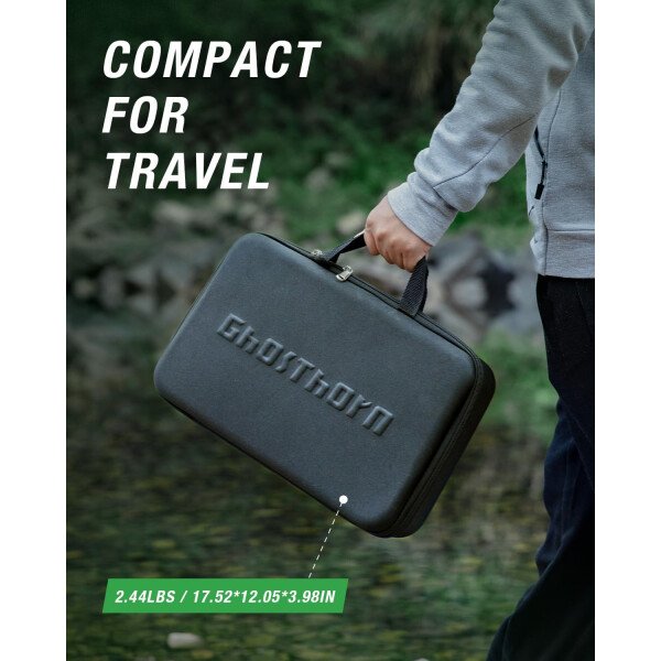 Ghosthorn Combo de caña de pescar y carrete de grafito telescópico Kit de viaje portátil con bolsa de transporte para agua dulce y salada - Imagen 7
