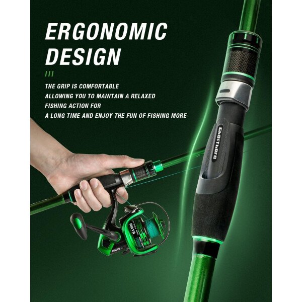 Ghosthorn Combo de caña de pescar y carrete de grafito telescópico Kit de viaje portátil con bolsa de transporte para agua dulce y salada - Imagen 17