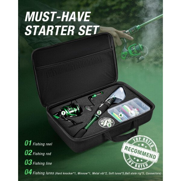 Ghosthorn Combo de caña de pescar y carrete de grafito telescópico Kit de viaje portátil con bolsa de transporte para agua dulce y salada - Imagen 23