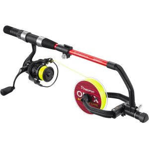 Piscifun Speed X Bobinadora de línea de pesca con desenrollado, estación de carrete para carretes giratorios, fundidos y spincast