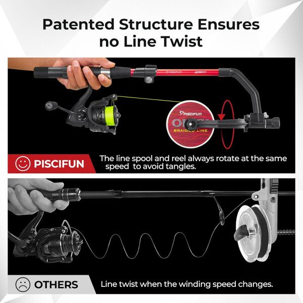 Piscifun Speed X Bobinadora de línea de pesca con desenrollado, estación de carrete para carretes giratorios, fundidos y spincast - Imagen 2