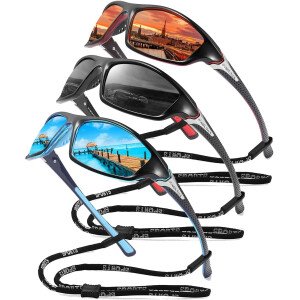 Gafas de sol polarizadas para hombre, ciclismo, conducir, pesca, 100% protección UV