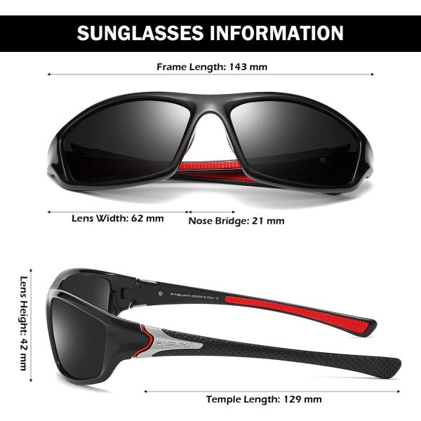 Gafas de sol polarizadas para hombre, ciclismo, conducir, pesca, 100% protección UV - Imagen 4