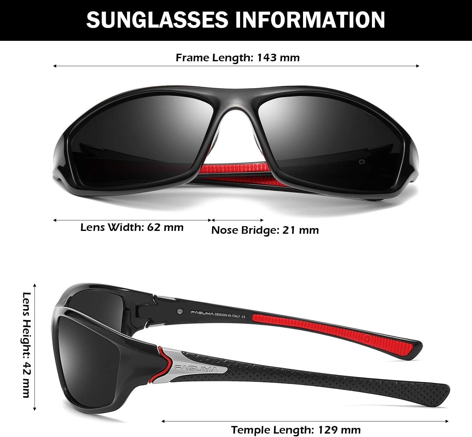 Gafas de sol polarizadas para hombre, ciclismo, conducir, pesca, 100% protección UV - Imagen 4