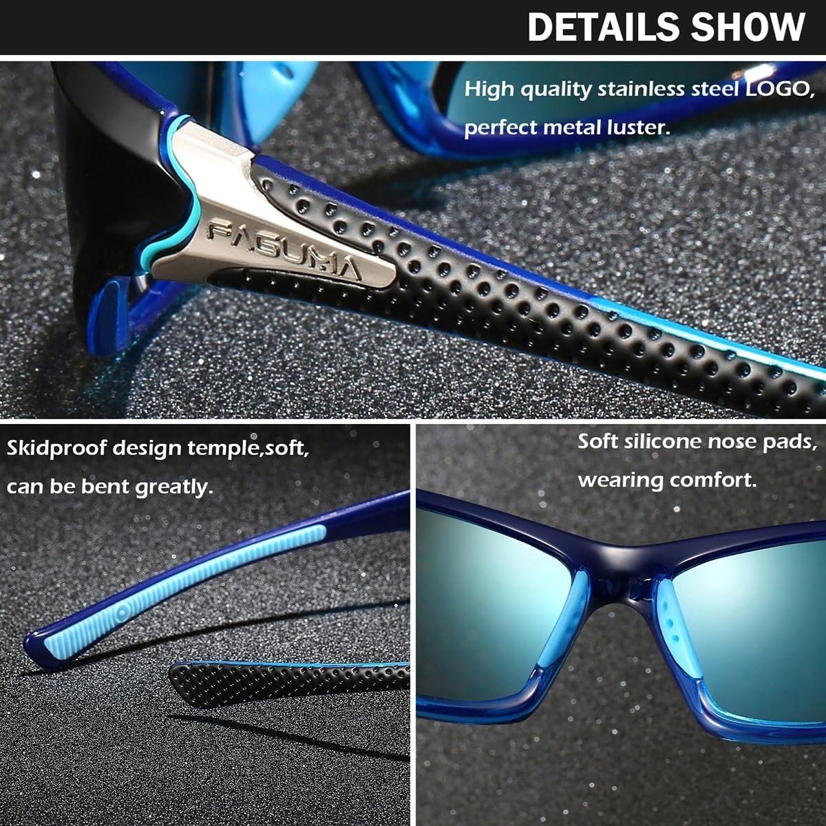 Gafas de sol polarizadas para hombre, ciclismo, conducir, pesca, 100% protección UV - Imagen 5