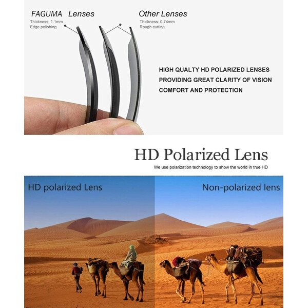 Gafas de sol polarizadas para hombre, ciclismo, conducir, pesca, 100% protección UV - Imagen 6