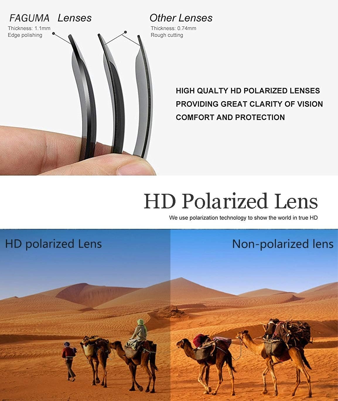 Gafas de sol polarizadas para hombre, ciclismo, conducir, pesca, 100% protección UV - Imagen 6