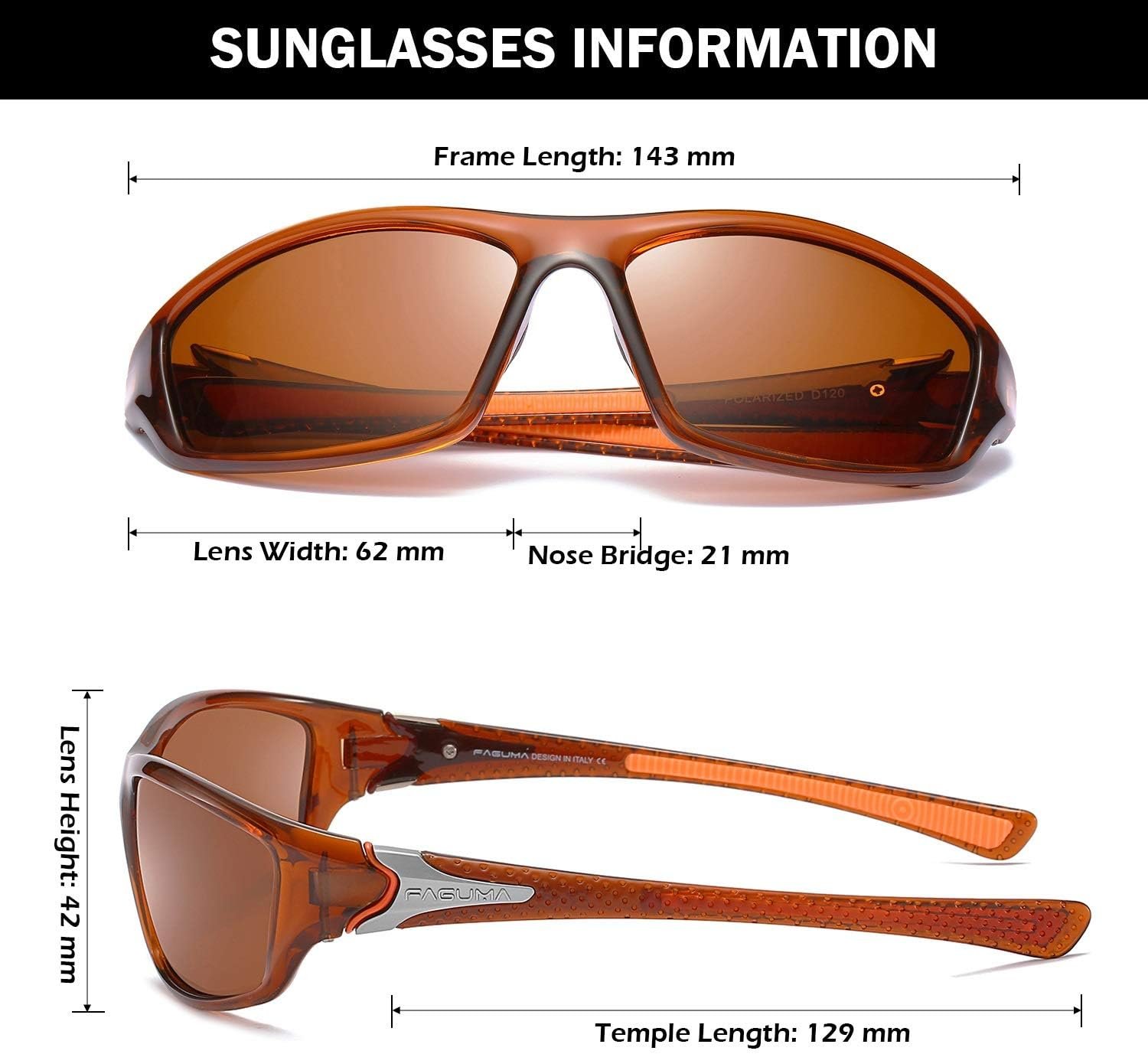 Gafas de sol polarizadas para hombre, ciclismo, conducir, pesca, 100% protección UV - Imagen 10