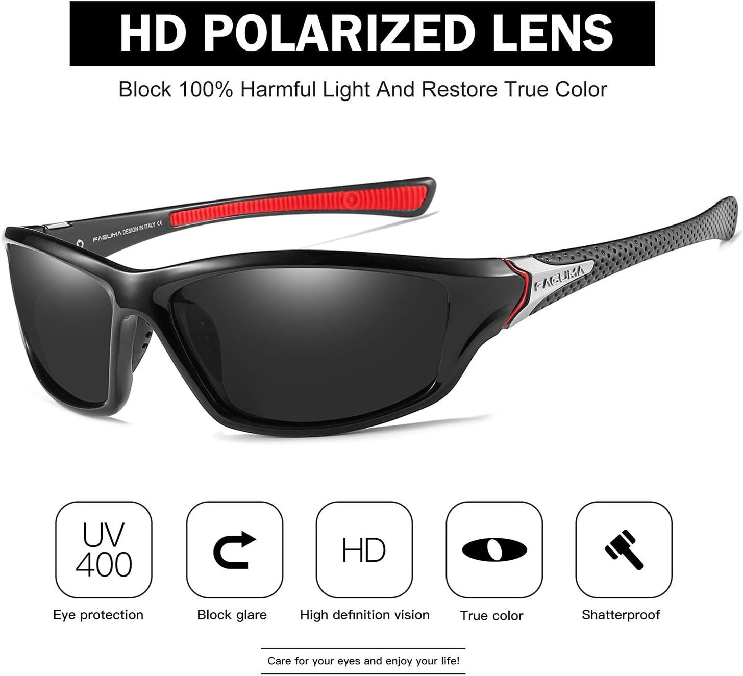 Gafas de sol polarizadas para hombre, ciclismo, conducir, pesca, 100% protección UV - Imagen 14