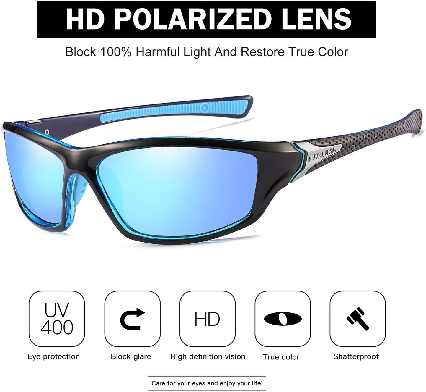 Gafas de sol polarizadas para hombre, ciclismo, conducir, pesca, 100% protección UV - Imagen 17