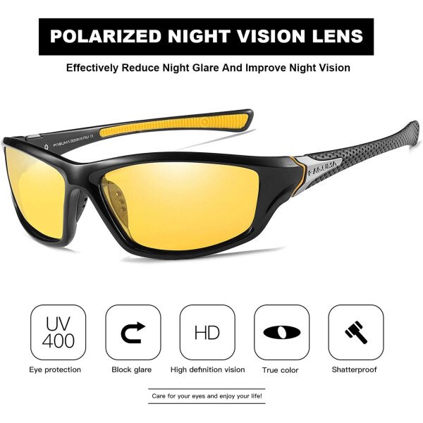 Gafas de sol polarizadas para hombre, ciclismo, conducir, pesca, 100% protección UV - Imagen 30
