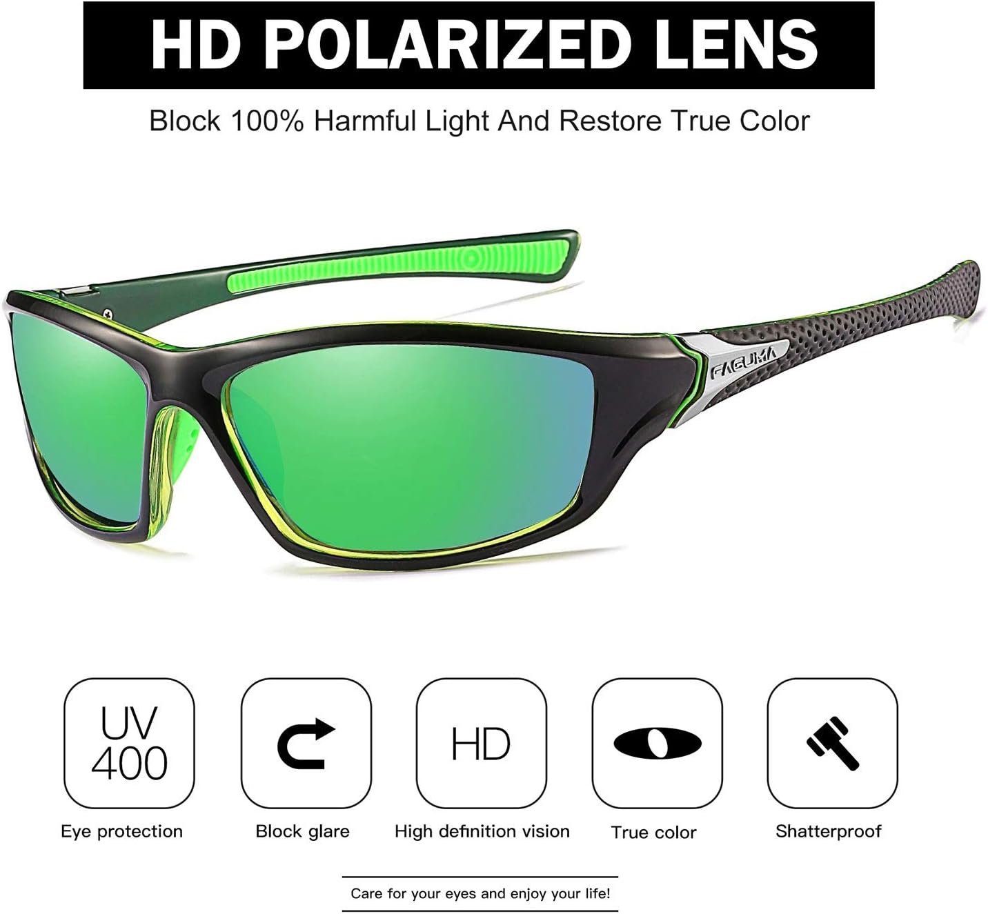 Gafas de sol polarizadas para hombre, ciclismo, conducir, pesca, 100% protección UV - Imagen 37