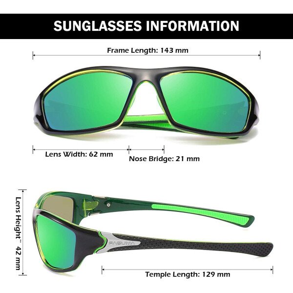 Gafas de sol polarizadas para hombre, ciclismo, conducir, pesca, 100% protección UV - Imagen 38