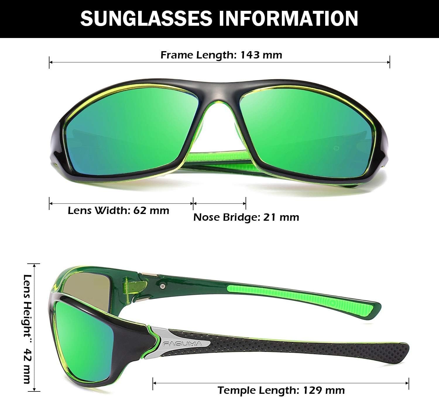 Gafas de sol polarizadas para hombre, ciclismo, conducir, pesca, 100% protección UV - Imagen 38
