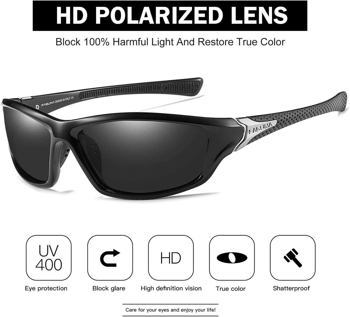 Gafas de sol polarizadas para hombre, ciclismo, conducir, pesca, 100% protección UV - Imagen 42