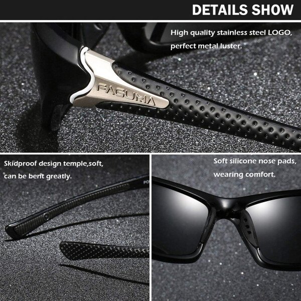 Gafas de sol polarizadas para hombre, ciclismo, conducir, pesca, 100% protección UV - Imagen 43