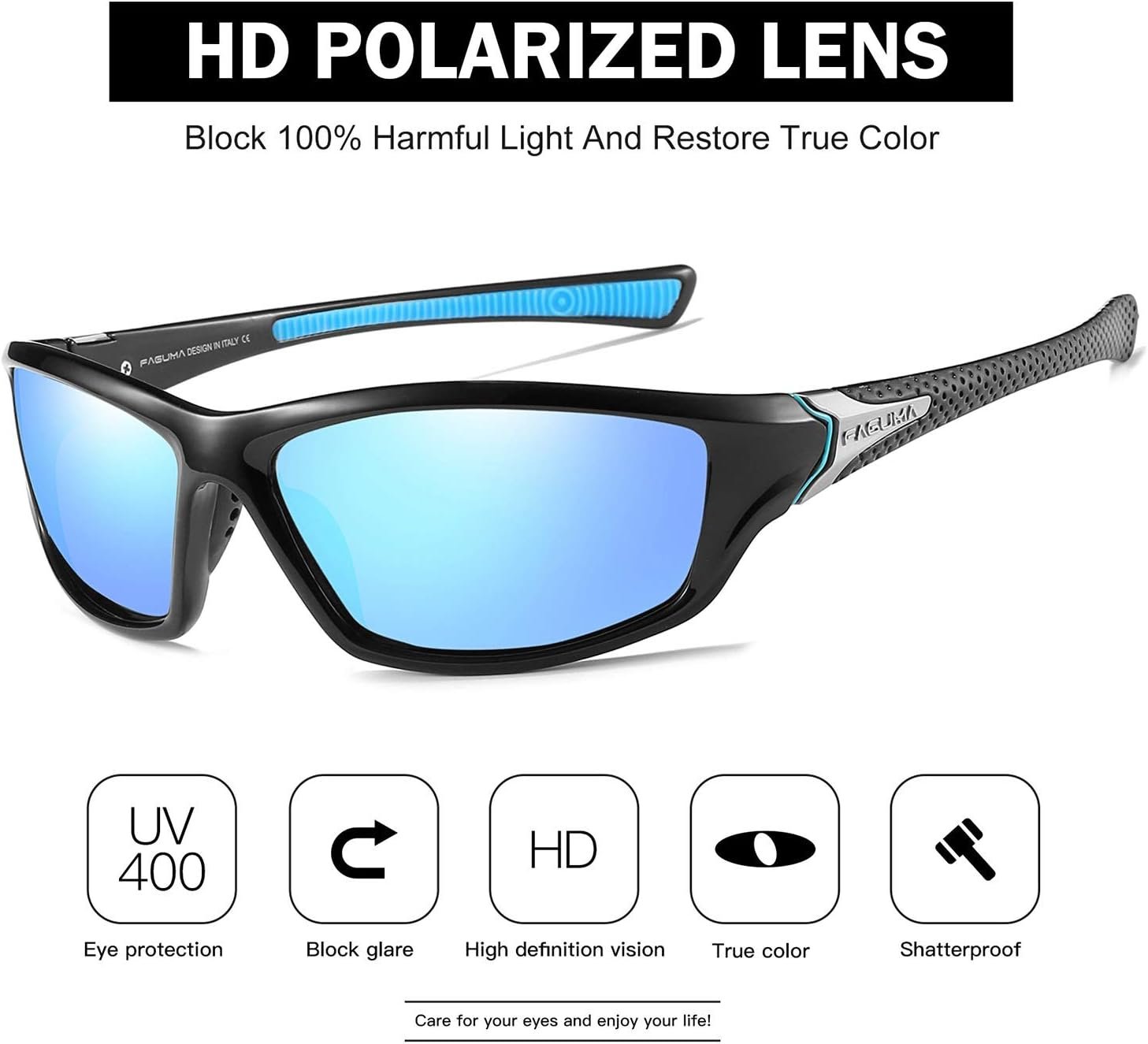 Gafas de sol polarizadas para hombre, ciclismo, conducir, pesca, 100% protección UV - Imagen 45