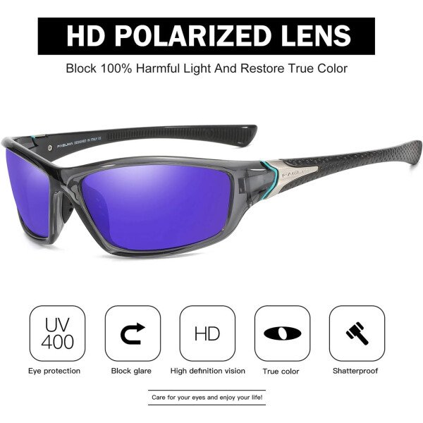 Gafas de sol polarizadas para hombre, ciclismo, conducir, pesca, 100% protección UV - Imagen 54