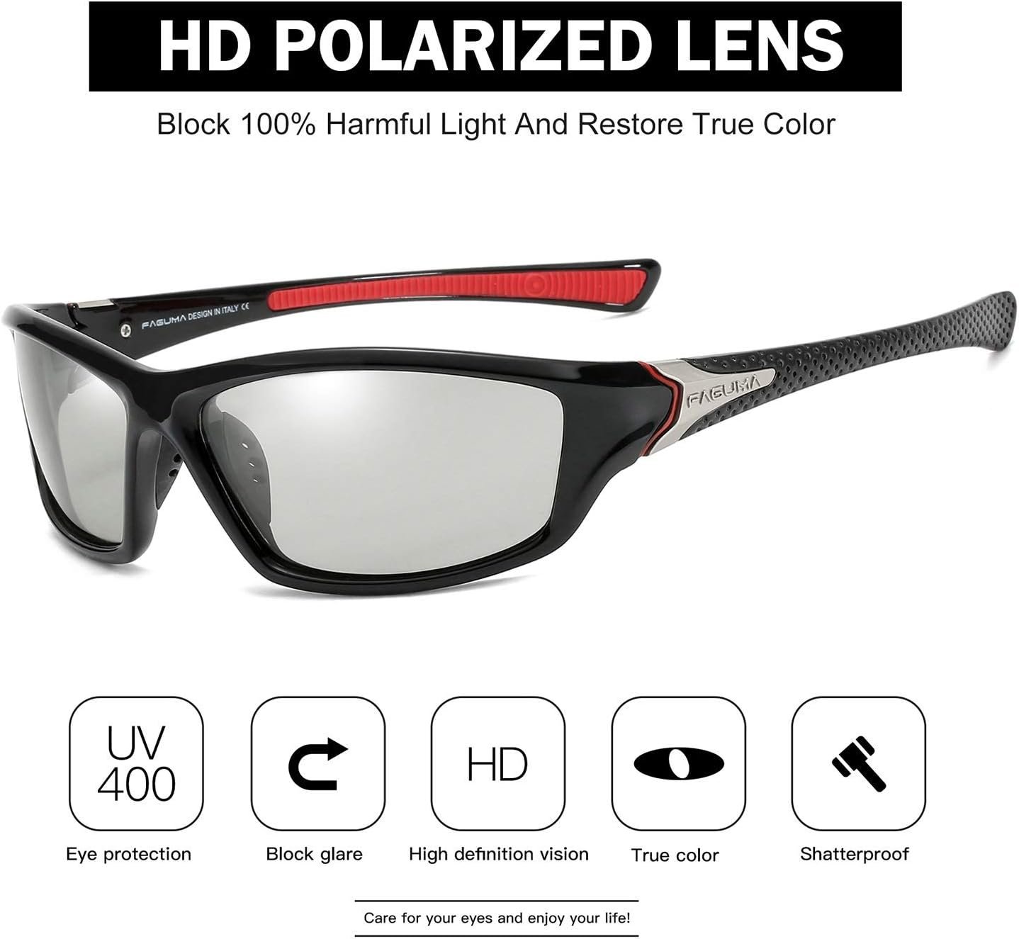 Gafas de sol polarizadas para hombre, ciclismo, conducir, pesca, 100% protección UV - Imagen 64