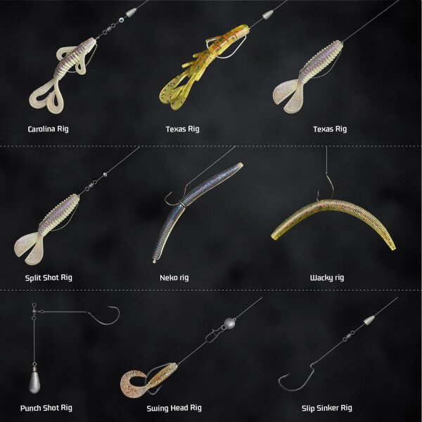 Kit de accesorios de pesca, caja de aparejos de pesca 264/397 piezas con ganchos, pesas, plomos para trucha lubina, regalos para hombres, niños - Imagen 5