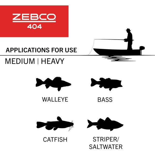 Zebco 404 Spincast - Carrete de pesca, carrete tamaño 40, recuperación a la derecha, alerta de mordida integrada, engranajes totalmente metálicos duraderos, pasador de recogida de acero inoxidable, predistribuido con línea de pesca Zebco de 15 libras, color negro - Imagen 5