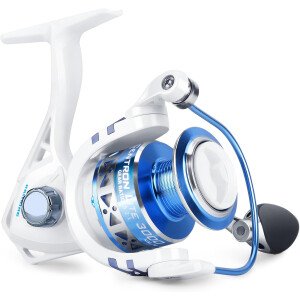 KastKing Centron & Centron Lite - Carretes giratorios, tamaño 500 es perfecto para pesca en hielo, hasta 17.5 arrastre máximo, relación de engranaje 5.2:1, ultra suave potente, carrete de aluminio CNC