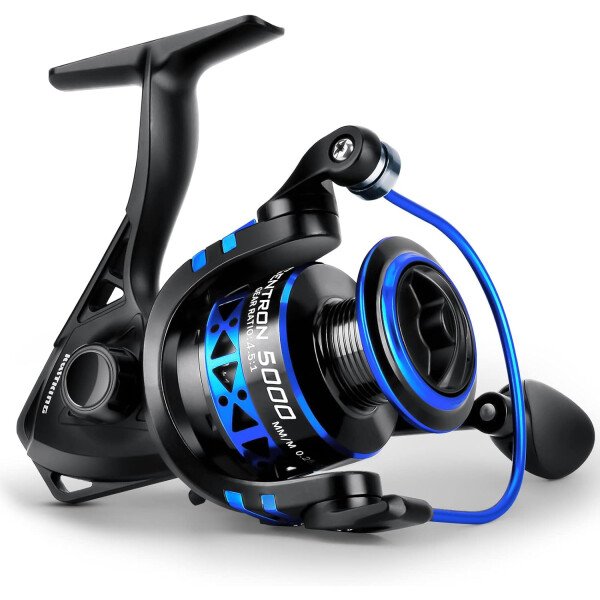 KastKing Centron & Centron Lite - Carretes giratorios, tamaño 500 es perfecto para pesca en hielo, hasta 17.5 arrastre máximo, relación de engranaje 5.2:1, ultra suave potente, carrete de aluminio CNC - Imagen 11