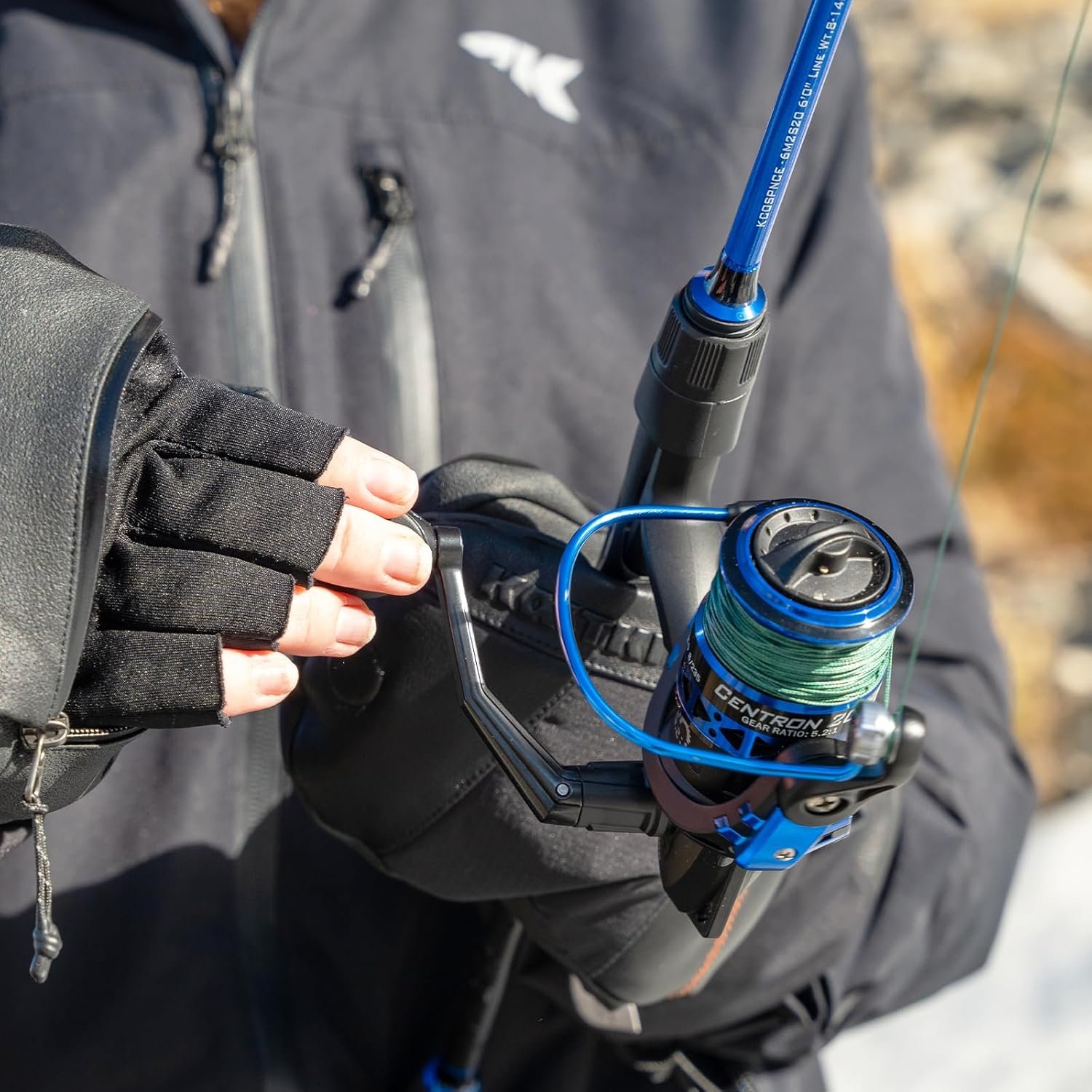 KastKing Centron & Centron Lite - Carretes giratorios, tamaño 500 es perfecto para pesca en hielo, hasta 17.5 arrastre máximo, relación de engranaje 5.2:1, ultra suave potente, carrete de aluminio CNC - Imagen 22