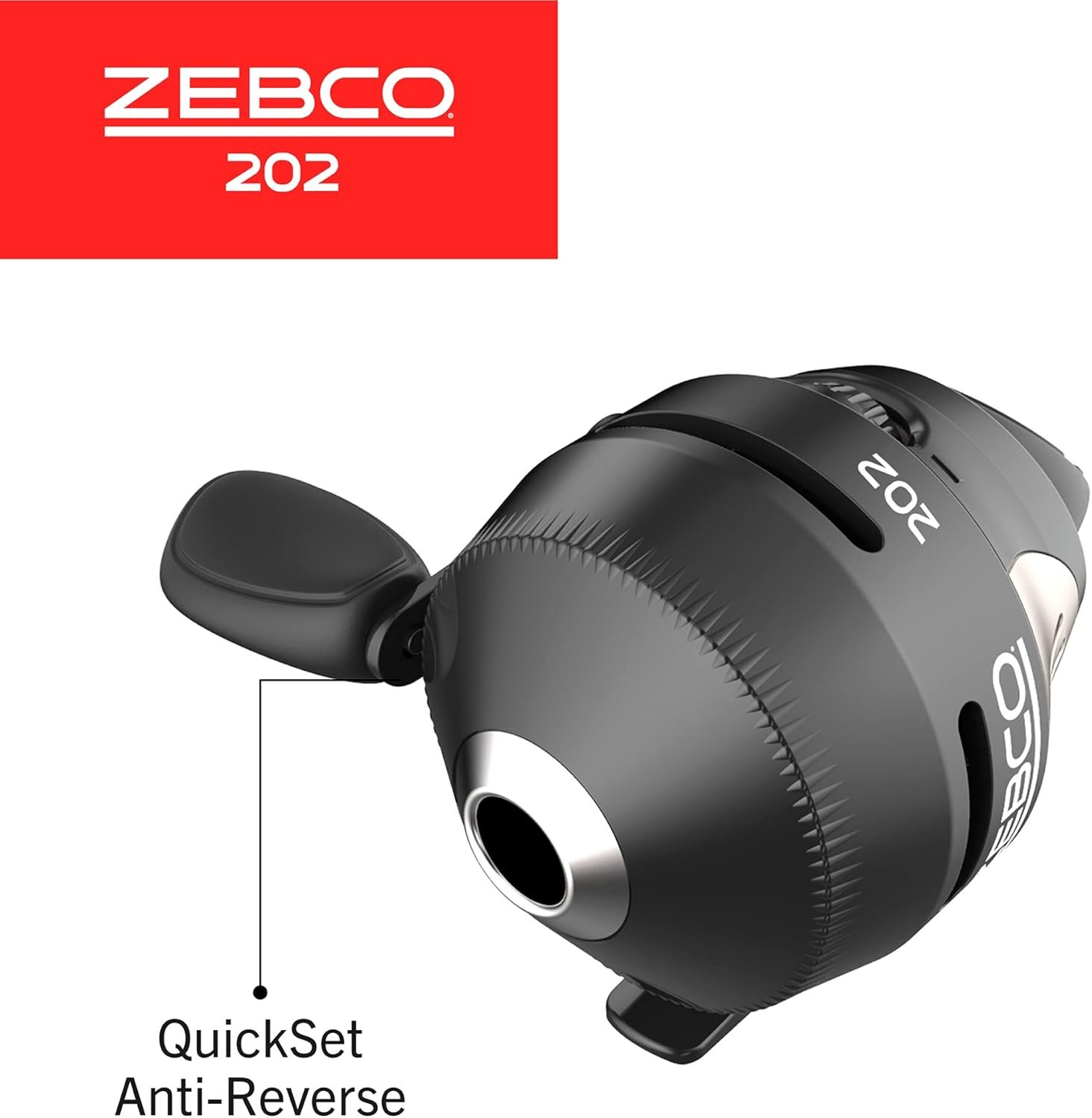 Zebco Carrete de pesca Spincast 202, recuperación a mano derecha, engranajes totalmente metálicos duraderos, pasador de recogida de acero inoxidable, predistribuido con línea de pesca Zebco de 10 - Imagen 4