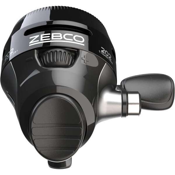 Zebco Carrete de pesca Spincast 202, recuperación a mano derecha, engranajes totalmente metálicos duraderos, pasador de recogida de acero inoxidable, predistribuido con línea de pesca Zebco de 10 - Imagen 8