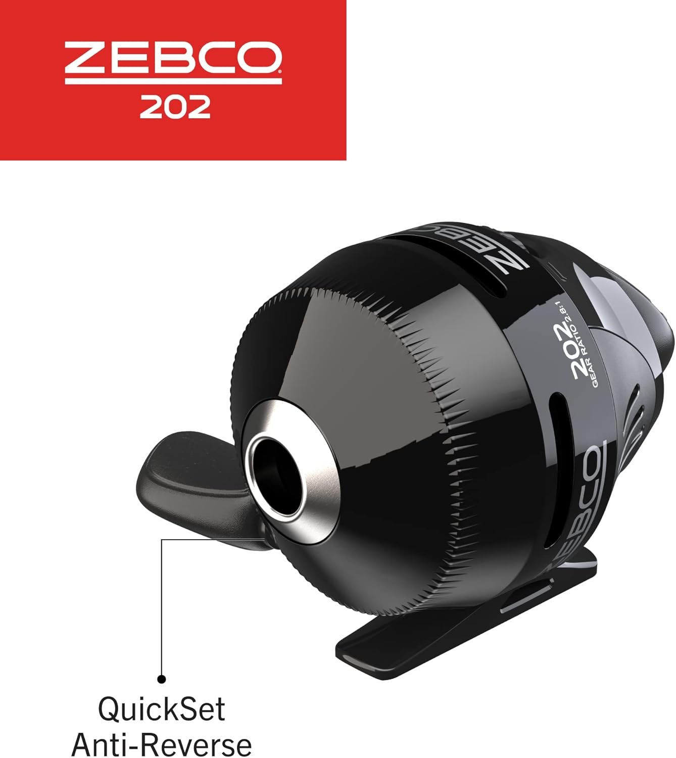 Zebco Carrete de pesca Spincast 202, recuperación a mano derecha, engranajes totalmente metálicos duraderos, pasador de recogida de acero inoxidable, predistribuido con línea de pesca Zebco de 10 - Imagen 11