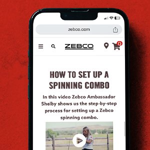 Zebco - Carretes de caña de pescar premium combos cañas de pescar accesorios