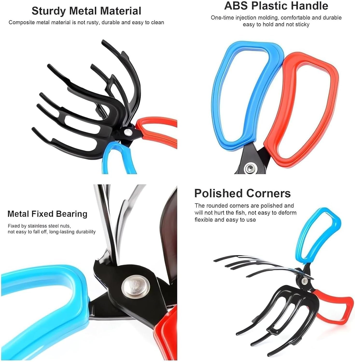 Paquete de 2 pinzas de pesca de 2/3 garras mejoradas, alicates de pesca de metal, pinza de control de peces, pinzas de pesca de tres dientes, pinzas de control, accesorios de pesca para la mayoría de - Imagen 6