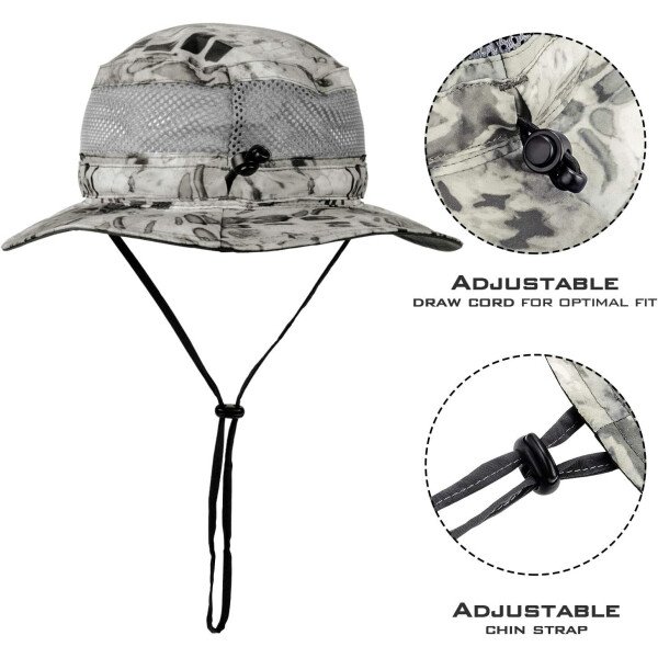KastKing Sol Armis UPF 50 Boonie - Sombrero de protección solar, pesca, playa y senderismo, remo, remo, kayak - Imagen 3