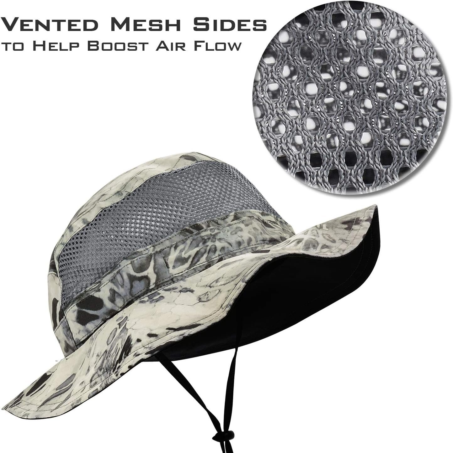 KastKing Sol Armis UPF 50 Boonie - Sombrero de protección solar, pesca, playa y senderismo, remo, remo, kayak - Imagen 4