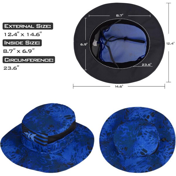 KastKing Sol Armis UPF 50 Boonie - Sombrero de protección solar, pesca, playa y senderismo, remo, remo, kayak - Imagen 31