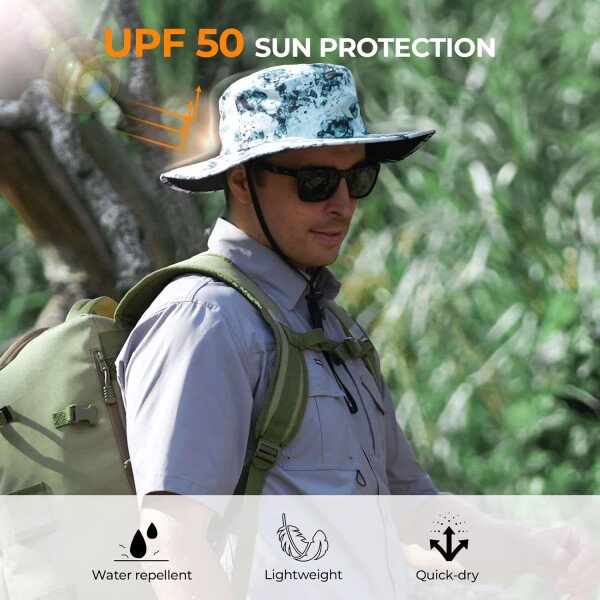 KastKing Sol Armis UPF 50 Boonie - Sombrero de protección solar, pesca, playa y senderismo, remo, remo, kayak - Imagen 34