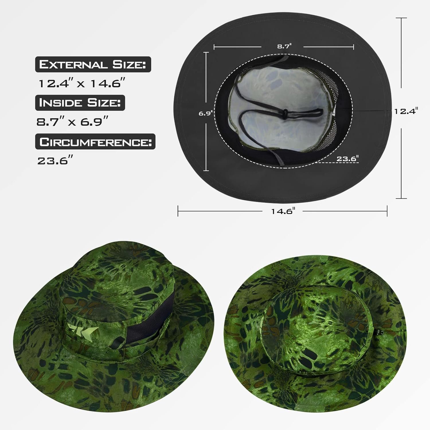 KastKing Sol Armis UPF 50 Boonie - Sombrero de protección solar, pesca, playa y senderismo, remo, remo, kayak - Imagen 42