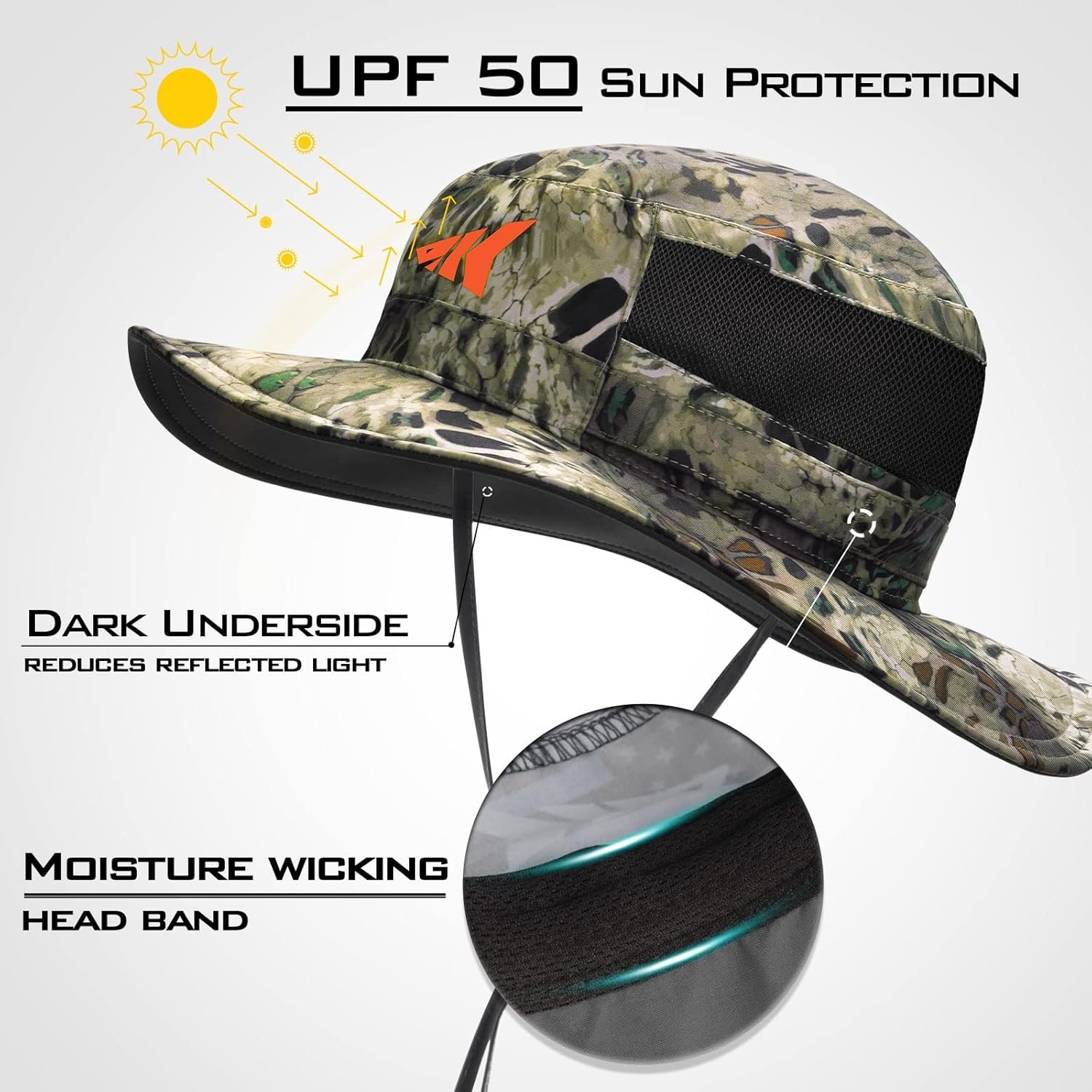 KastKing Sol Armis UPF 50 Boonie - Sombrero de protección solar, pesca, playa y senderismo, remo, remo, kayak - Imagen 52