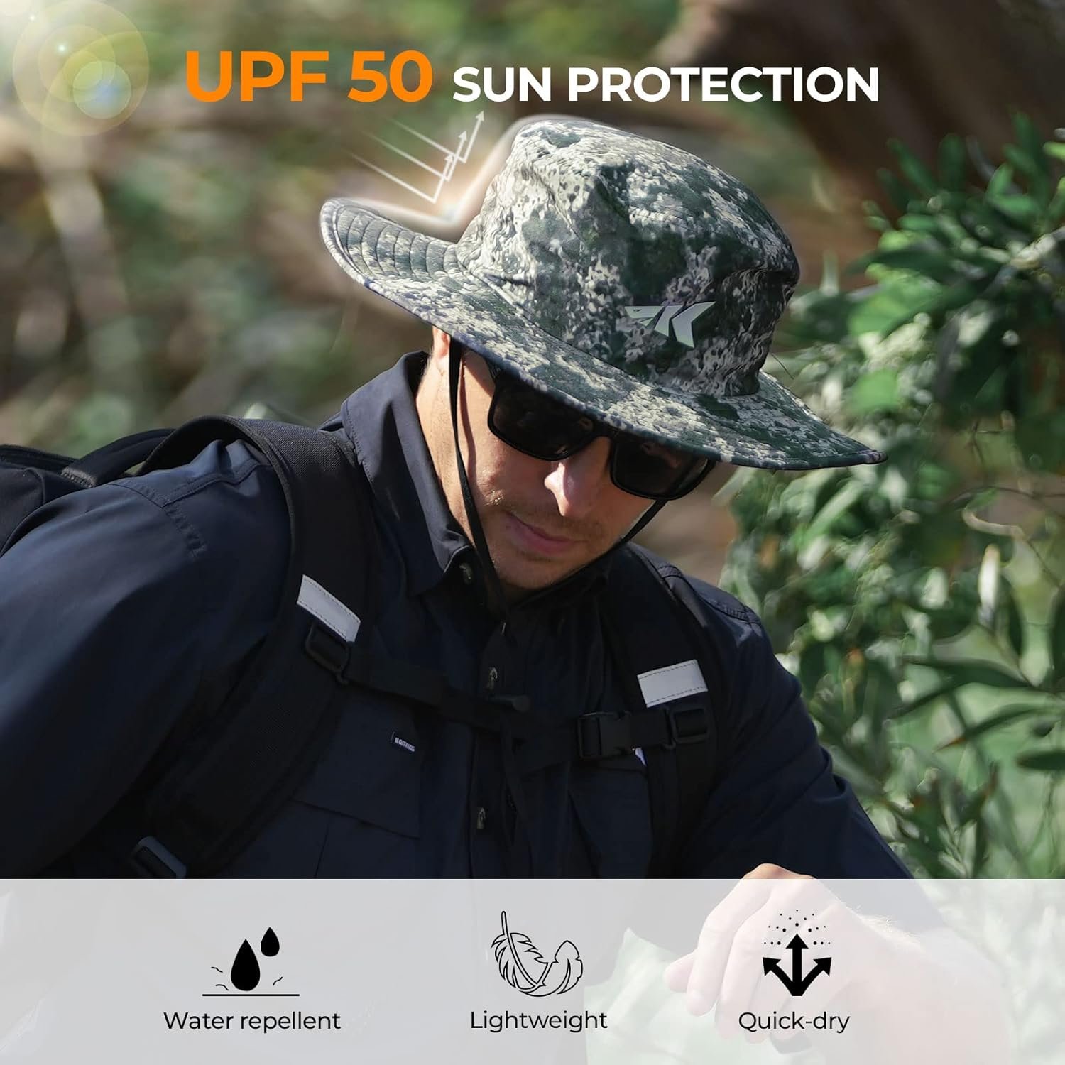 KastKing Sol Armis UPF 50 Boonie - Sombrero de protección solar, pesca, playa y senderismo, remo, remo, kayak - Imagen 61