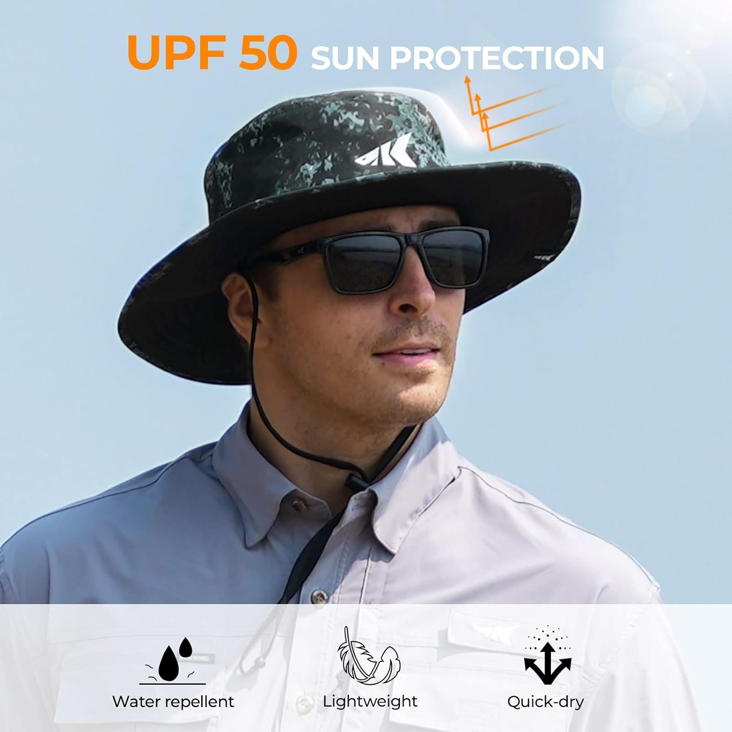 KastKing Sol Armis UPF 50 Boonie - Sombrero de protección solar, pesca, playa y senderismo, remo, remo, kayak - Imagen 70