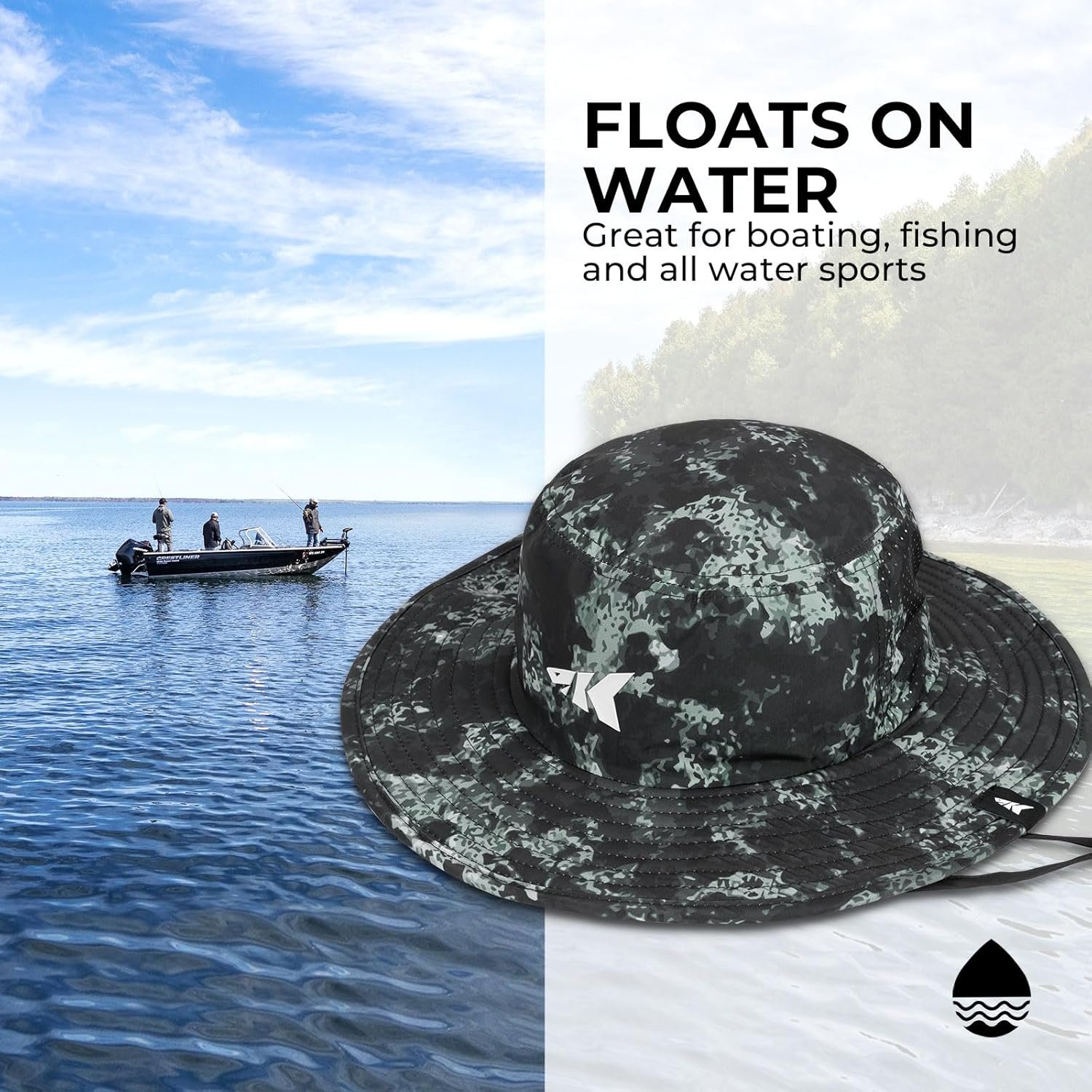 KastKing Sol Armis UPF 50 Boonie - Sombrero de protección solar, pesca, playa y senderismo, remo, remo, kayak - Imagen 75