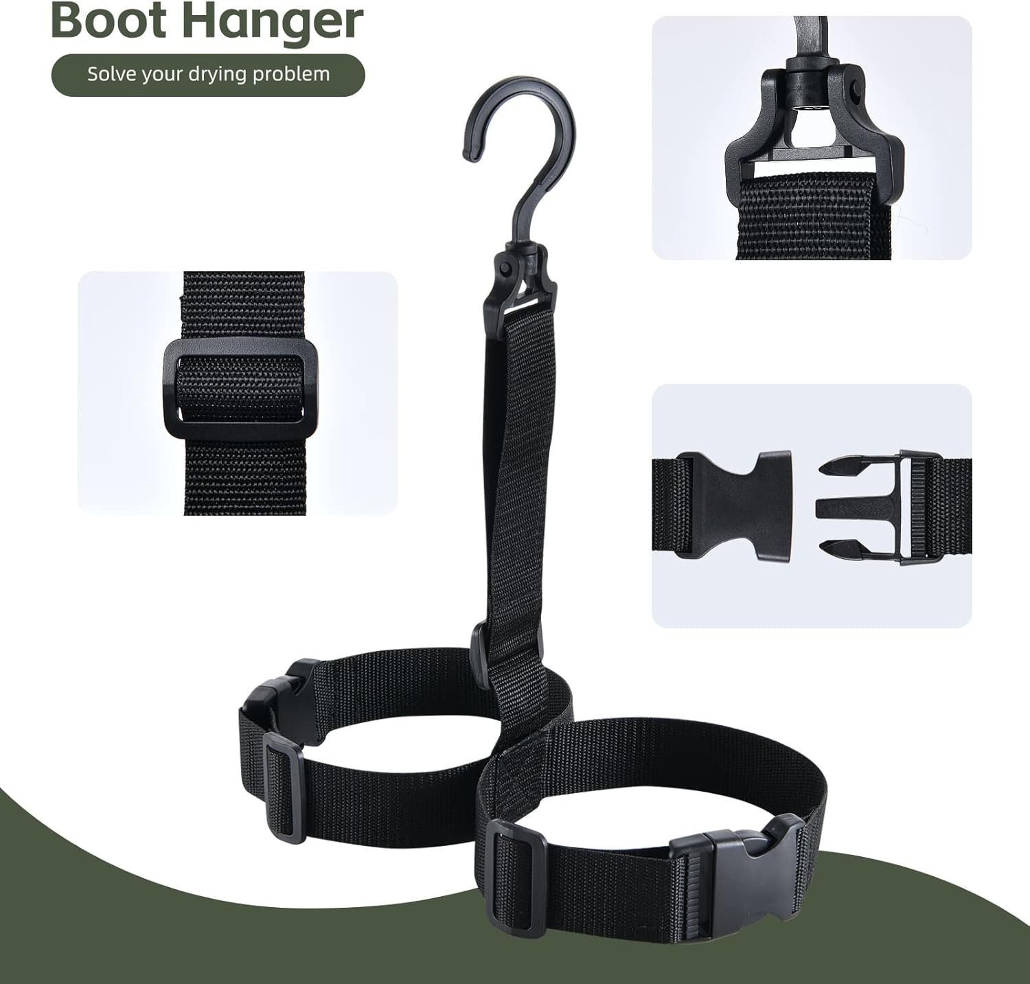 wader con botas impermeable para pesca y caza de nailon 2-Ply/PVC 9-13 - Imagen 5