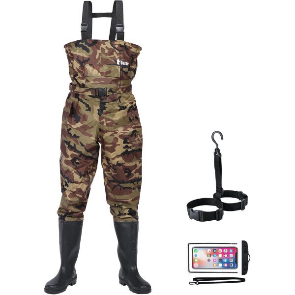 wader con botas impermeable para pesca y caza de nailon 2-Ply/PVC 9-13 - Imagen 7