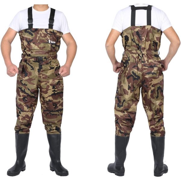 wader con botas impermeable para pesca y caza de nailon 2-Ply/PVC 9-13 - Imagen 8