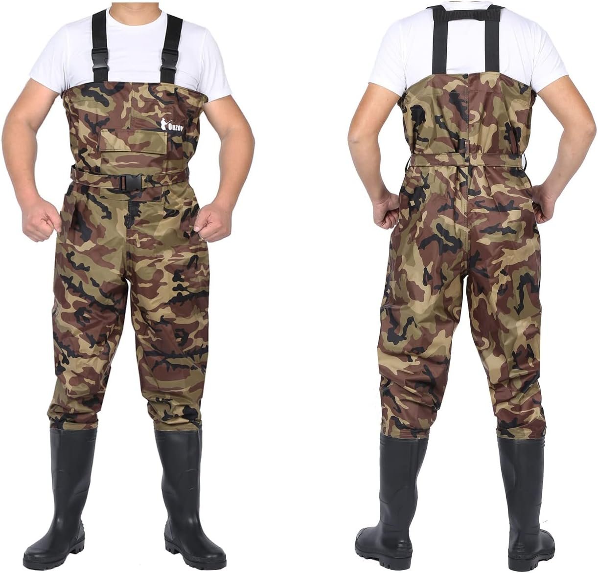 wader con botas impermeable para pesca y caza de nailon 2-Ply/PVC 9-13 - Imagen 8