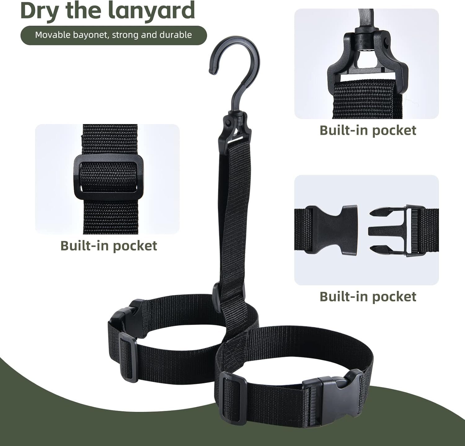wader con botas impermeable para pesca y caza de nailon 2-Ply/PVC 9-13 - Imagen 11
