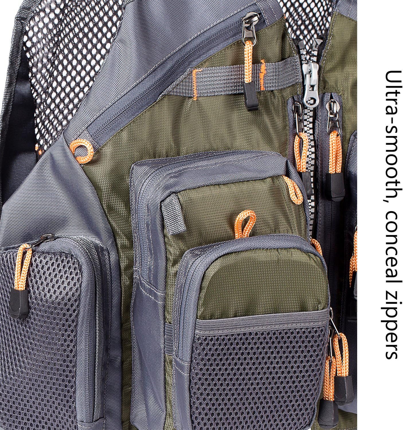 BASSDASH Chaleco de pesca ajustable para hombres y mujeres, para pesca con mosca y actividades al aire libre - Imagen 7
